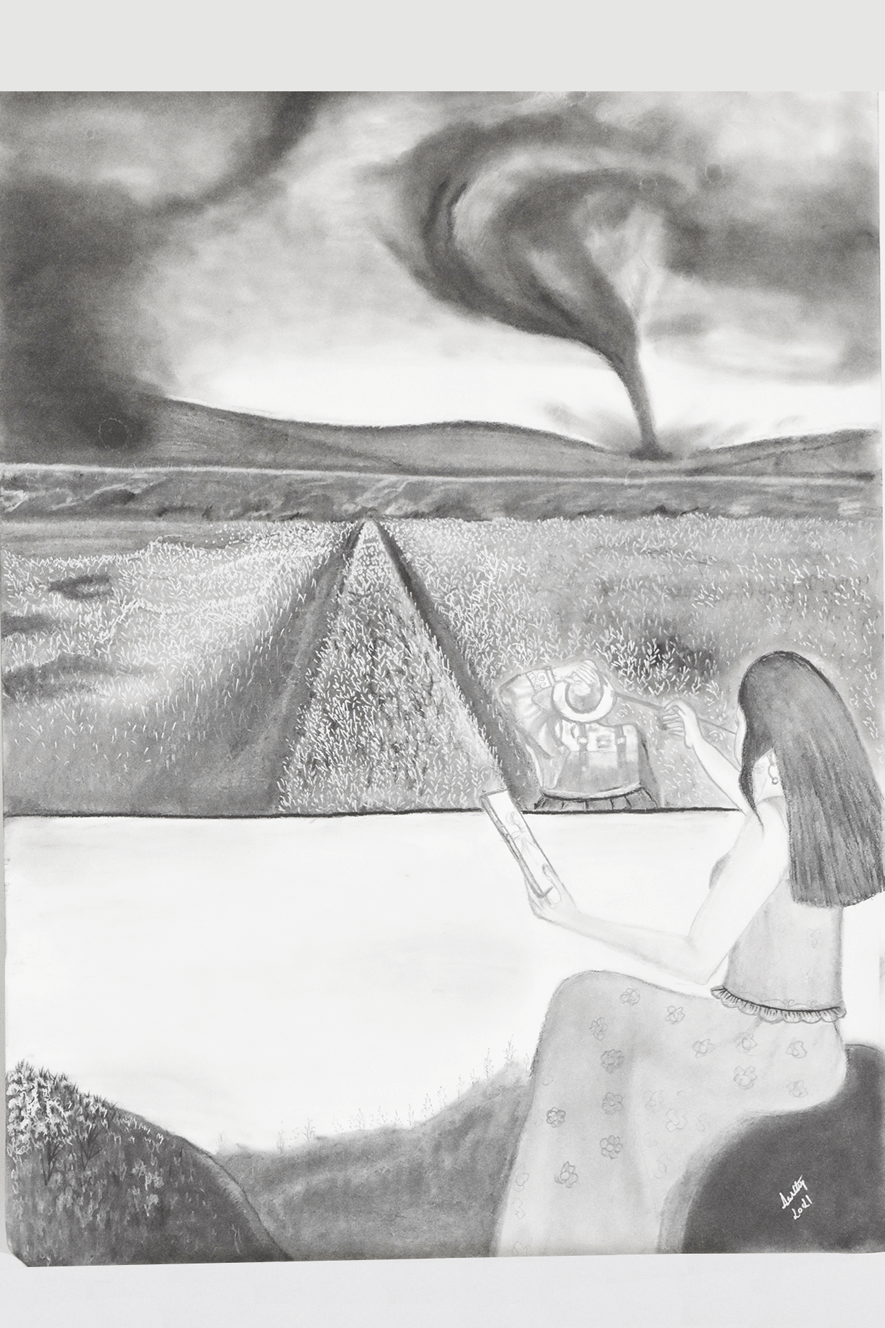 Girl Painting Nature