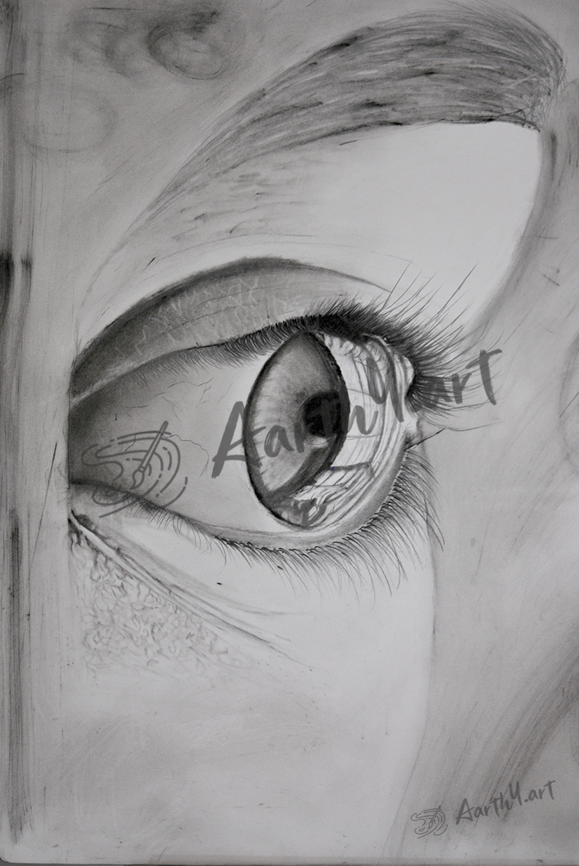Girl Eye Closeup Art